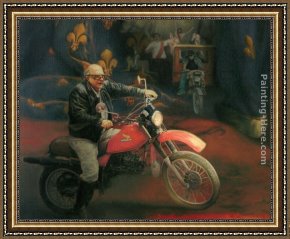 Luis Framed Paintings - The Guardian of Liberty [detail II] by Luis Jose Estremadoyro